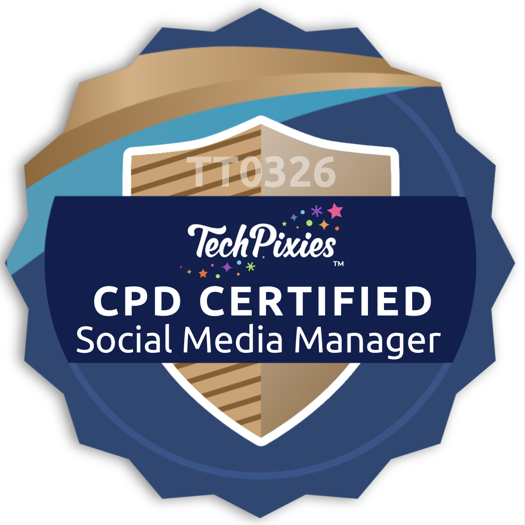 TechPixies CPD Certified Social Media Manager badge